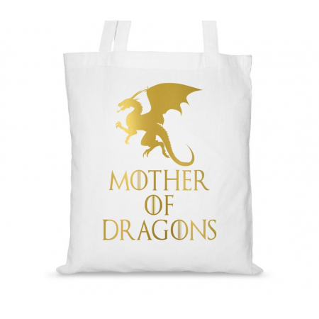 Torba bawełniana na dzień matki ze złotym nadrukiem Mother of dragons